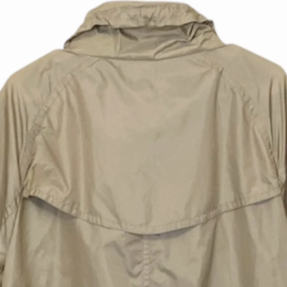 Coach Tan Lightweight Drawstring Waist WIndbreaker Jacket Women's Large Utility